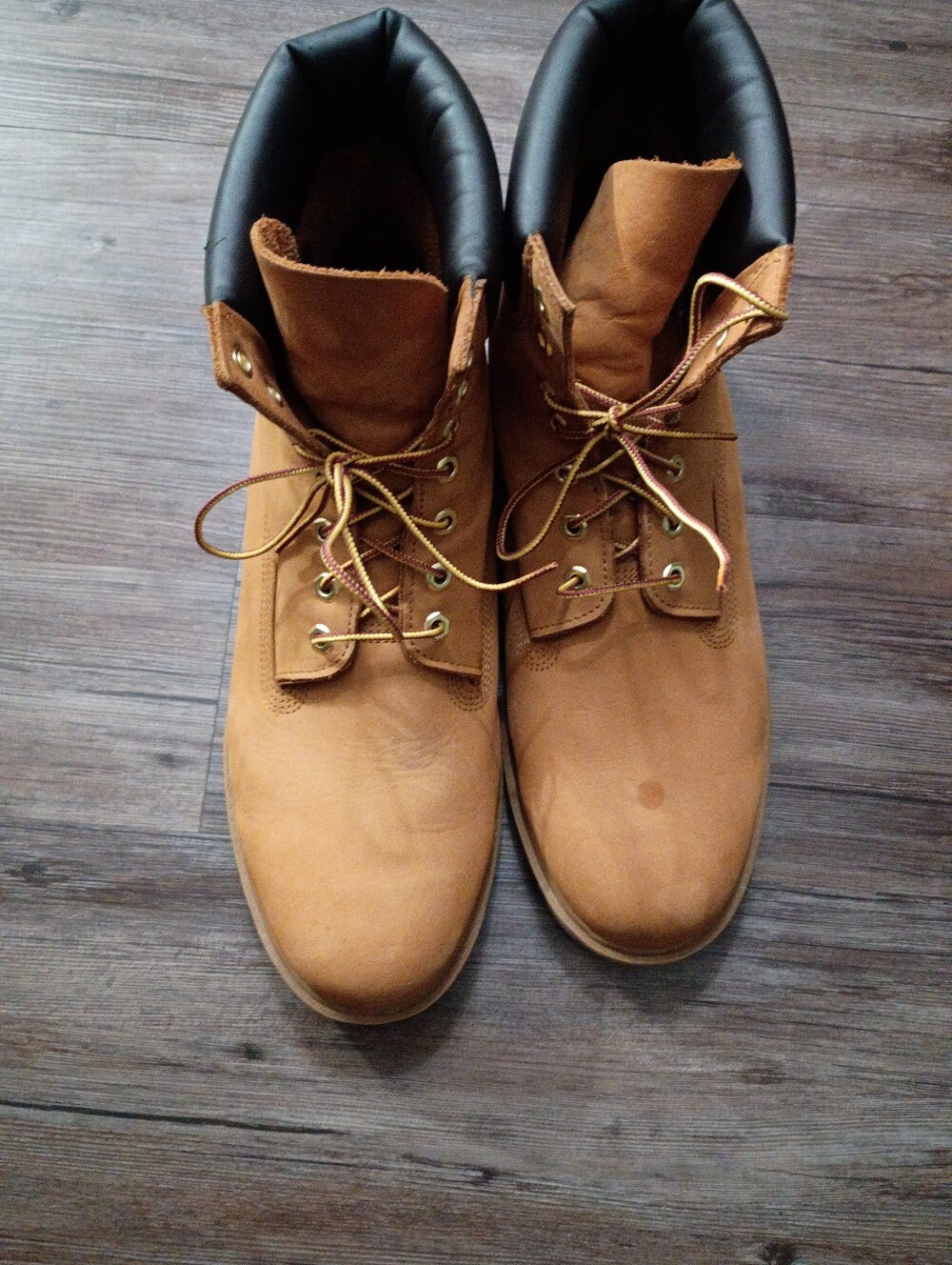 MEN'S TIMBERLAND WATERPROOF 6 INCH WHEAT COLOR BOOTS SIZE 14 - Picture 4 of 13